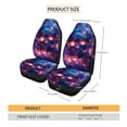 thumbnail image 2 of FOR U DESIGNS Fire Skull Rose Pattern 2 Pcs Car Seat Cover Lightweight Interior Covers for Cars Elastic Bucket Seat Cover Truck Seat Protectors Universal Fit for Most Vehicles, 2 of 7