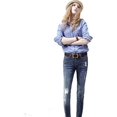 thumbnail image 5 of ORUYROP White Retro Leather Pin Buckle Belt Flower Print Designer Belt for Women, 5 of 5