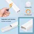 thumbnail image 4 of Cord Hider Wall for One Cord in Cord Covers for Wires on Wall Easy Install Cable Cover Wall Cable Raceway Hide Cords Cable Hider Cord Management Wall x Lin W.in H.in, 4 of 5