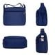 thumbnail image 3 of Bolsos cruzados casuales con múltiples bolsillos, bolsos de hombro de nailon impermeables, 31 x 24 x 11 cm, azul, 3 of 4