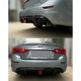 thumbnail image 7 of FITS 2014-2017 INFINITI Q50 GLOSS BLACK SHARK FIN REAR DIFFUSER W/ LED BRAKE LIGHT, 7 of 7
