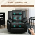 thumbnail image 4 of HOMCOM 8-Point Vibration Massage Recliner Chair for Living Room, Black, 4 of 10