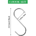 thumbnail image 5 of 20 Pack Heavy Duty S Hooks Pan Pot Holder Rack Hooks Hanging Hangers S Shaped Hooks for Kitchen,Wardrobe,Work Shop,Bathroom,Garden,Office, 5 of 5