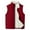 Red, variant on LpwkSSA Winter Fleece Vest for Men Solid Color Sleeveless Thicked Warm Vests Jacket Fashion Casual Oversized Cargo Waistcoat with Pocket Black XL