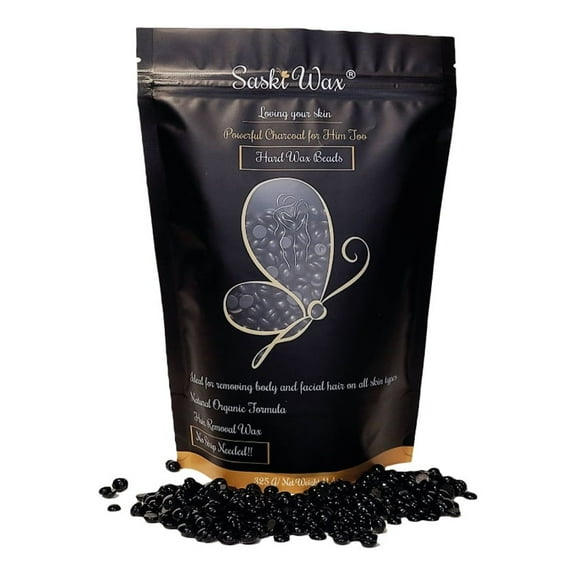 Powerful Charcoal Hard Wax Beads