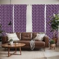 thumbnail image 2 of Ambesonne Retro Window Curtains, Circles Dots Short Lines, Each 28" W x 95" L, Dark Purple Pale Pink, 2 of 5
