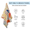 thumbnail image 2 of Watercolor Butterfly Beach Towel, Microfiber Beach TowelsAbsorbent, Compact, Beach Blanket, Lightweight Towel for The Swimming, 2 of 7