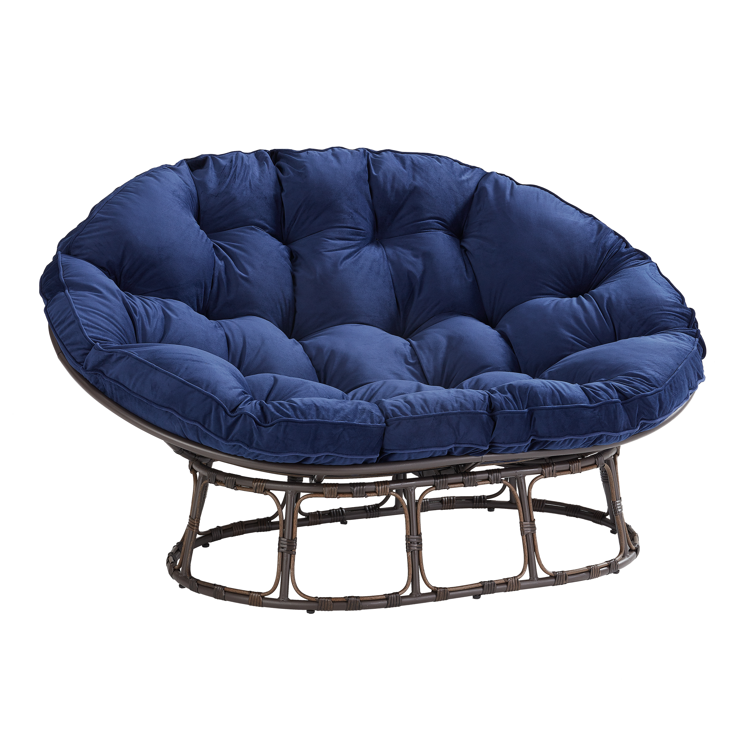 Better Homes & Gardens Double Papasan Chair, Navy Blue - image 4 of 5