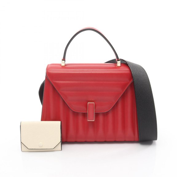 Pre-Owned Valextra Medium Iside Handbag, Leather, Women's, Red, V5E56-292-000R-OC