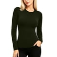 thumbnail image 4 of fatyb Women's Long Sleeve Thermal Shirts Fleece Lined Base Layer Tops Fall Winter Thick Warm Undershirts, 4 of 7