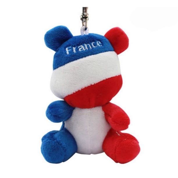Llavero colgante deportivo conmemorativo con el oso de la bandera de Francia 2016