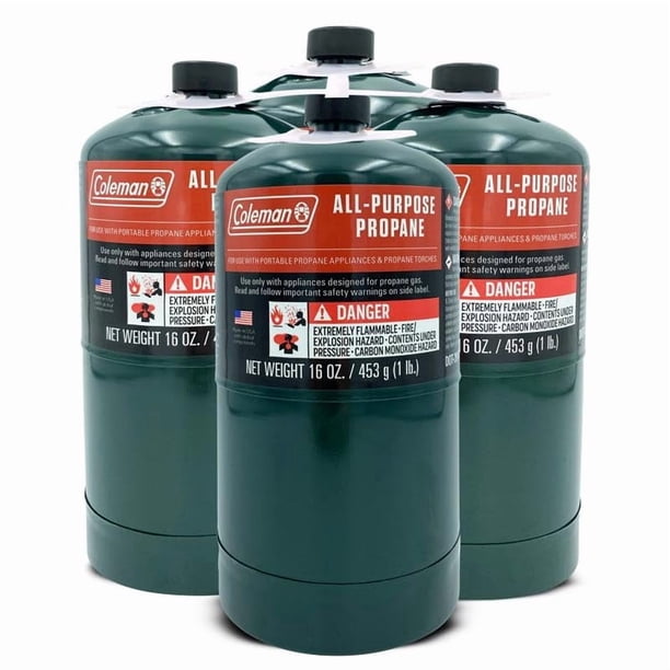 Cilindros de combustible de propano Coleman, paquete de 4, 453 ml cada uno
