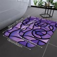 thumbnail image 5 of Purple Line Abstract Flannel Bath Mat 16x24 Inches, Soft Absorbent Non-Slip Bathroom Rug, Machine Washable Floor Mat for Shower, 5 of 7