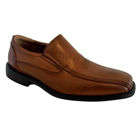 Men s Dress Comfort Leather Dual Elastic Slip-On Loafers Casual Shoes