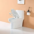 thumbnail image 5 of HOROW One Piece Toilet,1.28 GPF,12'' Rough-in Single Side Flush Ceramic MAP 800g,with Soft Closing Seat, 5 of 13