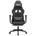 thumbnail image 4 of vidaXL Massage Gaming Chair with Footrest, Reclining, Height Adjustable, Swivel, Black & Grey, 4 of 7