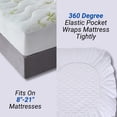 thumbnail image 4 of Dream Field Studio Bamboo Mattress Pad, Queen- Breathable, 4 of 7