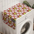 thumbnail image 1 of Fruit Washing Machine Organizer, Sliced Pears Pattern with Funky Polka Dots, Anti-slip Fabric Top Cover for Washer and Dryer, Dark Coral Apple Green, by Ambesonne, 1 of 1