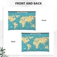 thumbnail image 3 of Fotbe World Map With Landmarks Reusable Cosmetic Bag Makeup Bag for Women Large Travel Cosmetic Pouch Girls' Make Up Organizer, 3 of 8
