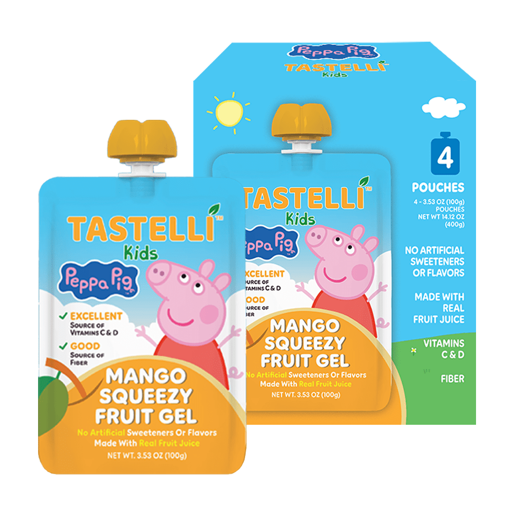 2 pack) Tastelli Peppa Pig Kids Squeezy Fruit Gel – Apple Flavor