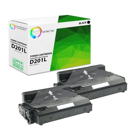 TCT D201L Toner Cartridge 2 Pack - Premium Compatible Replacement for Samsung MLT-D201L Black High Yield