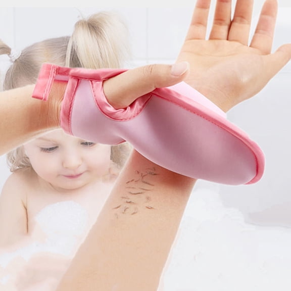 Mobestech 4Pcs Durable Assorted Color Bath Mitts Exfoliating Gloves for Home and Hotel Use