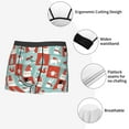 thumbnail image 3 of Sikiie Warm Christmas Memories Print Men's Boxer Briefs, Elastic Waistband Boxer Briefs Leggings-Small, 3 of 5