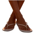 thumbnail image 4 of KIJBLAE Women's Thin Strap Minimalist Flip Flops, Wide Width Open Toe Lightweight Casual Beach Slippers for Summer White 38, 4 of 8