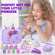 GORISP Kids Nail Polish Kit For Girl4-6-Year-Old Girls' Nail Polish Set, Children's Nail Strippable Set Designed For Girls, Special Children's Nail Polish Set For Girls With Unicorn Theme Storage Box