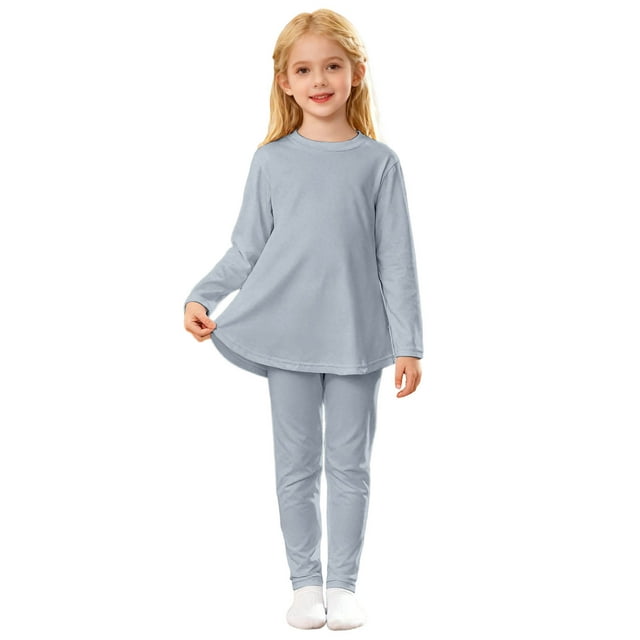 WENXIAOO Ensemble de Pyjama pour Fille 2 Pcs Chandail à Manches Longues avec Pantalon Ensemble de Pyjama Mode pour Filles 7-8 Ans Pyjama Filles