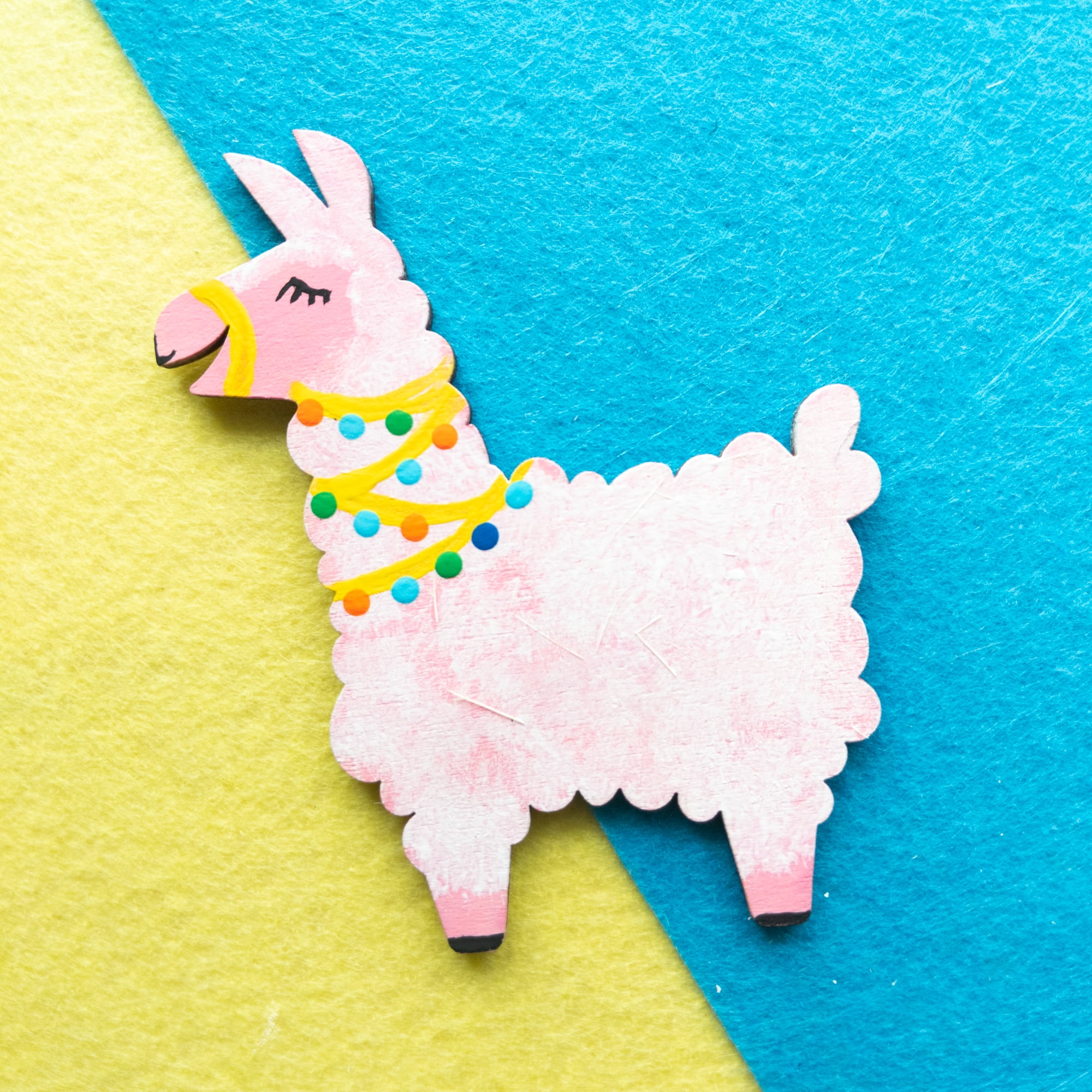 (9 pack) Hello Hobby Unfinished Wood Llama, Small Die-Cut Shape
