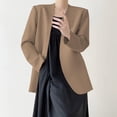 thumbnail image 2 of UYISJ Blazers for Women Long Sleeve Shawl Collar Open Front Business Jacket Blazer Work Office Blazers Jackets Khaki XXL, 2 of 7