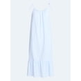 thumbnail image 4 of Joyspun Women's Seersucker Midi Sleep Gown with Shoulder Tie, Sizes XS to 3X, 4 of 4