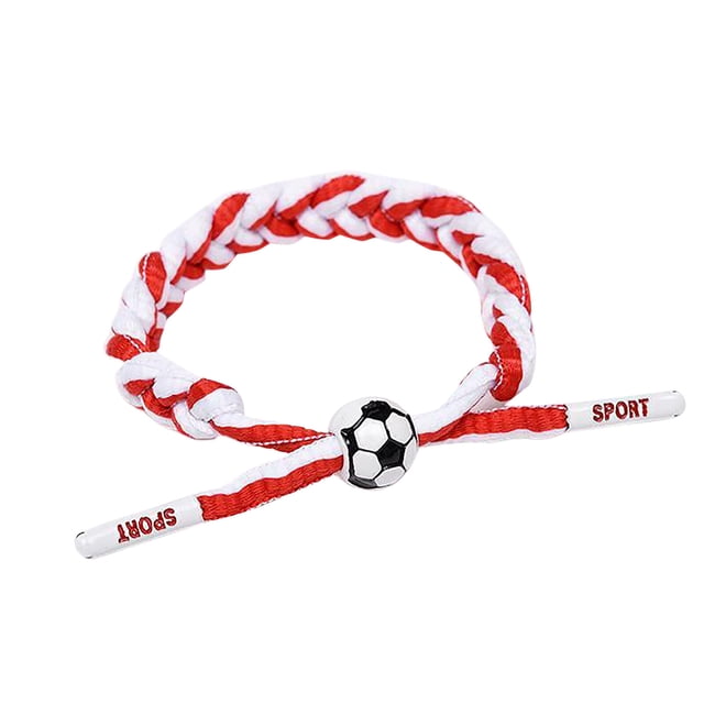 Pulsera de Fútbol Fútbol Joyería Ajustable Unisex Fútbol Paracord Pulseras Fútbol Regalo