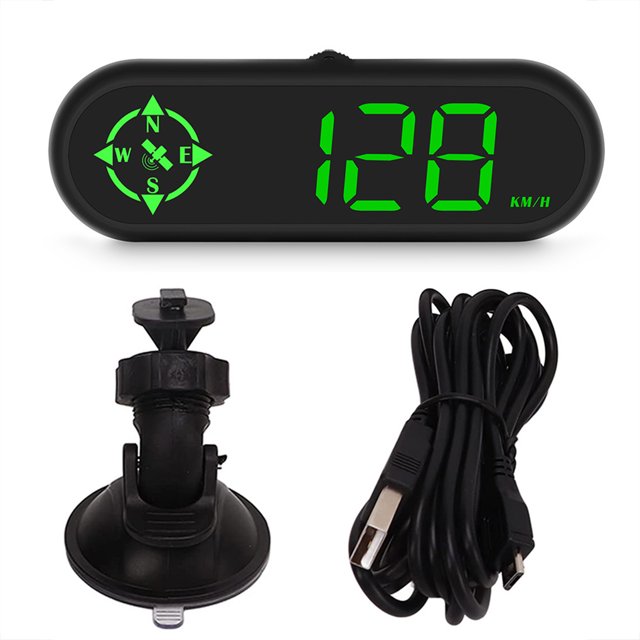 Scienceny Coche Head-Up Display alarma LED electrónica velocímetro ordenador multifuncional Speeding Tester accesorios para automóviles Cámaras de salpicadero de coche Scienceny VI022067-00B