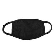 Soft Stretchy Ear Loop Face Mouth Mask Muffle Solid Black, 7" x 5"