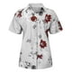 thumbnail image 4 of Camisas de verano para mujer, blusas de manga corta con cuello de solapa y botones con estampado de flores OAVQHLG3B Store lin121212, 4 of 5