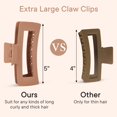 thumbnail image 2 of TELETIES - Clip redondo plano mediano - Agarre fuerte Dientes flexibles Cómodo diseño curvo - Ideal para cabello medio-grueso - Para todas las texturas de cabello - Beige almendra, 2 of 5