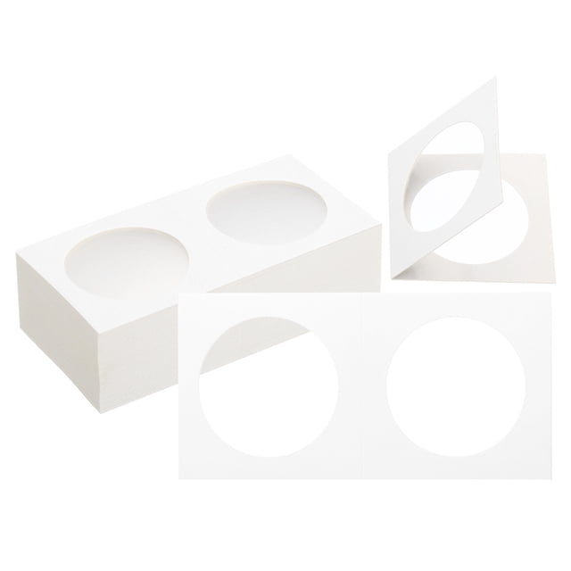 Uxcell 2 x 2 Coin Flips 37mm Cardboard Coin Holder Paper Coin Holders, White 50 Pack