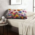 thumbnail image 6 of Lsque Colorful Wildflower Meadow Pattern Pillow Case – Soft & Cozy Throw Pillow Cover, Hypoallergenic Cushion Case for Sleeping Women with Envelope Closure-20"x30", 6 of 6