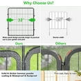 thumbnail image 4 of Jhsomdr Garden Decorative Fence No Dig Fence 20 Panels 32" Height Heavy Duty Metal Animal Barrier Fence for Yard & Patio, 4 of 7