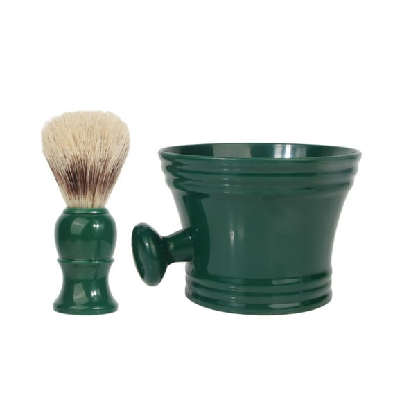 Tazón de afeitar Taza de afeitar húmeda con brocha de afeitar Durable Suave Fácil de enjabonar Jabón de afeitar y tazón de crema para el cumpleaños