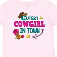 thumbnail image 4 of Inktastic Cutest Cowgirl in Town with Cowgirl Hat and Boots Girls Toddler T-Shirt, 4 of 5