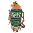 thumbnail image 2 of New Peru Cusco Women's Textile Fabric Embossed Leather Boho Backpack Bag, 2 of 4