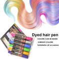thumbnail image 5 of Juego de tizas para el cabello de 6 colores, tizas temporales con brillo para el cabello, tizas para el cabello lavables, 5 of 5