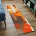 thumbnail image 4 of Runner Rugs 2x6 Ft, Burnt Orange Brown Non Slip Area Rugs for Kitchen Bedroom Entryway, Farmhouse Ombre Abstract Mottled Art Washable Carpet Runner Rug Floor Mats for Bedroom Home Decor, 4 of 9