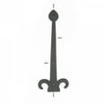 thumbnail image 6 of Renovators Supply Black Wrought Iron Garage Door Decorative Hardware Fleur De Lis Design 15-3/8 in Rust Resistant Dummy Strap Hinge w/Screws, Pack of 4, 6 of 7