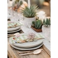 thumbnail image 5 of Sage Green Easter Cloth Napkins Set of 6 Reusable Dinner Napkins, Bunny Spring Floral Checkered Cocktail Napkin Washable Table Napkins for Wedding/Holiday Party/Baby Shower 20"x20", 5 of 7