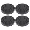 thumbnail image 1 of Miangastore PP Resin Fiber Washing Machine Foot Mats Black 4Set 2.4X2.4X0.4In, 1 of 8