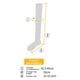 thumbnail image 3 of Calcetines de mujer, 2 pares, altos y peludos, por encima de la rodilla, calentadores de piernas de invierno, pantuflas para mujer, calcetines navideños para dormir en casa., 3 of 4
